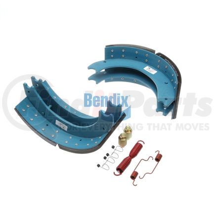 KT4709E2BB200 by BENDIX - Drum Brake Shoe Kit - Relined, 16-1/2 in. x 7 in., With Hardware, For Bendix® (Spicer®) Extended Service II Brakes