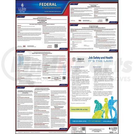 37989 by JJ KELLER - 2021 Federal Labor Law Poster with FMLA Notice - English Poster