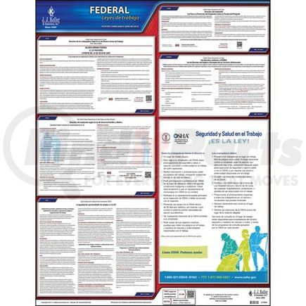 37994 by JJ KELLER - 2021 Federal Labor Law Poster with FMLA Notice - Spanish Poster