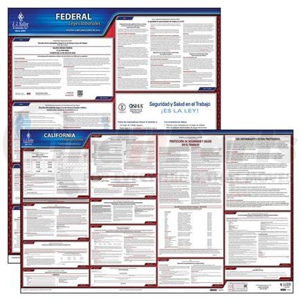 JJ Keller 44044 2021 North Carolina & Federal Labor Law Posters - State Only Poster (Spanish)
