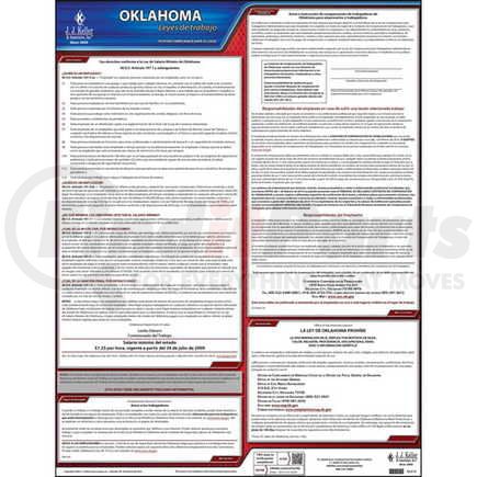 JJ Keller 45314 2021 Oklahoma & Federal Labor Law Posters - State Only Poster (Spanish)
