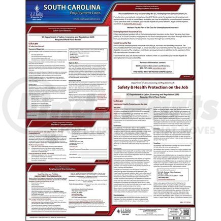 37965 by JJ KELLER - 2021 South Carolina & Federal Labor Law Posters - State Only Poster (English)