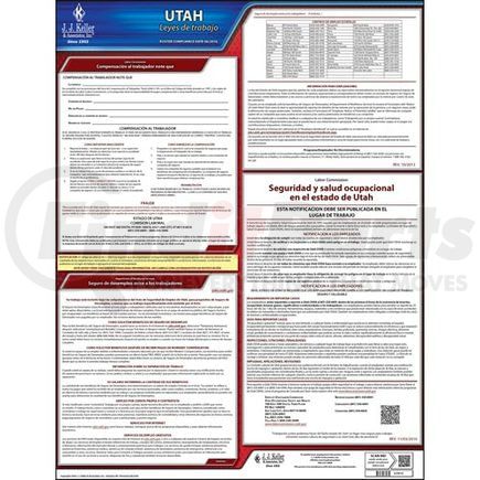 37915 by JJ KELLER - 2021 Utah & Federal Labor Law Posters - State Only Poster (Spanish)