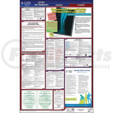 JJ Keller 43731 2021 Florida & Federal Labor Law Posters - All-In-One State & Federal Poster (Spanish)