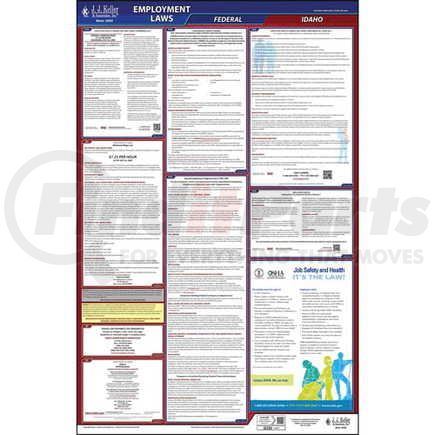 JJ Keller 41271 2021 Idaho & Federal Labor Law Posters - All-In-One State & Federal Poster (English)