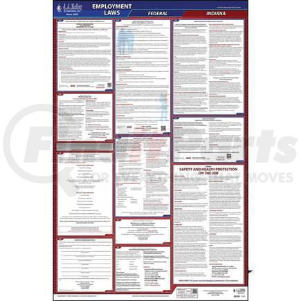 41283 by JJ KELLER - 2021 Indiana & Federal Labor Law Posters - All-In-One State & Federal Poster (English)