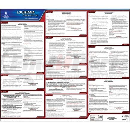 JJ Keller 45546 2021 Louisiana & Federal Labor Law Posters - State Only Poster (English)