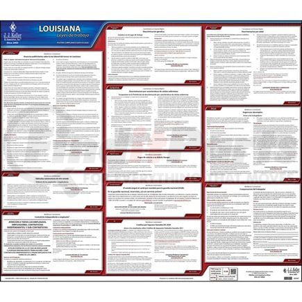JJ Keller 45547 2021 Louisiana & Federal Labor Law Posters - State Only Poster (Spanish)