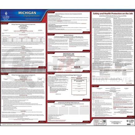 41195 by JJ KELLER - 2021 Michigan & Federal Labor Law Posters - State Only Poster (English)