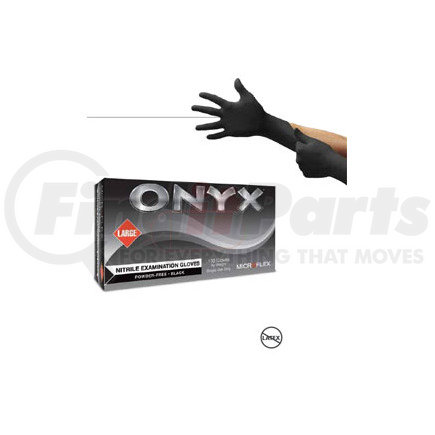 N642 by MICROFLEX - ONYX® Powder-Free Nitrile Examination Gloves, Black, Medium
