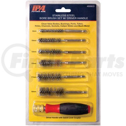 8080D by INNOVATIVE PRODUCTS OF AMERICA - 6-Piece Bore Brush Assortment w/ Driver Handle