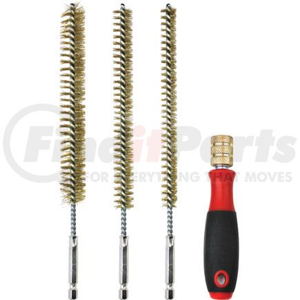 8084 by INNOVATIVE PRODUCTS OF AMERICA - 9" Brass Bore Brush Set w/ Driver Handle