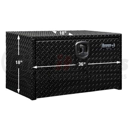 1725105 by BUYERS PRODUCTS - 18 x 18 x 36in. Black Diamond Tread Aluminum Underbody Truck Box