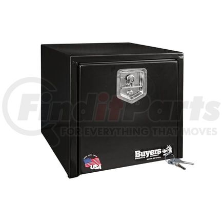 1702295 by BUYERS PRODUCTS - Truck Tool Box - Black, Steel, Underbody, 18 x 18 x 18 in.