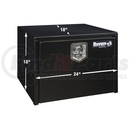 1702300 by BUYERS PRODUCTS - Truck Tool Box - Black, Steel, Underbody, 18 x 18 x 24 in.