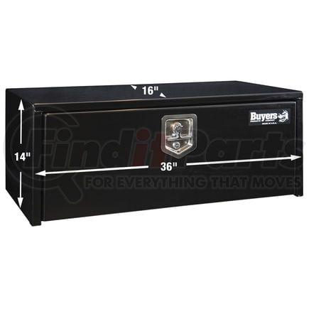 1703305 by BUYERS PRODUCTS - Truck Tool Box - 14 x 16 x 36 in., Black, Steel, Underbody