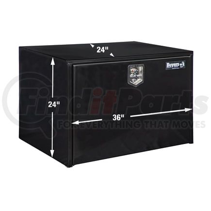 1704305 by BUYERS PRODUCTS - Truck Tool Box - Black, Steel, Underbody, 24 x 24 x 36 in.