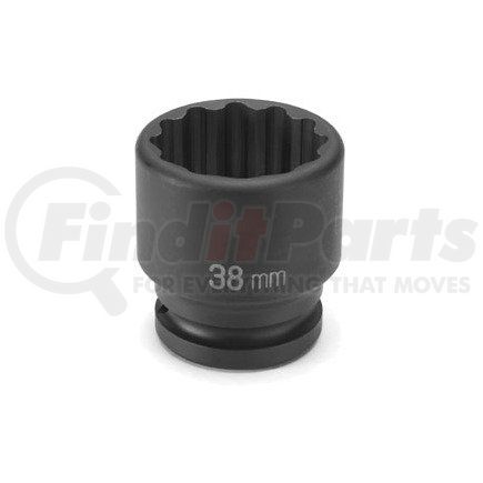 3133M by GREY PNEUMATIC - 3/4'' Drive x 33mm 12 Point Standard Impact Socket