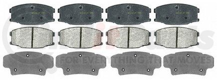 Raybestos ATD734M Disc Brake Pad Set Brake Parts Inc Raybestos AT Overstock Metallic Disc Brake Pad Set
