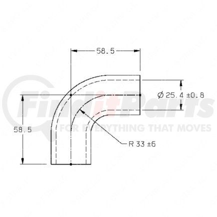 01-33180-000 by FREIGHTLINER - Air Brake Compressor Inlet Hose