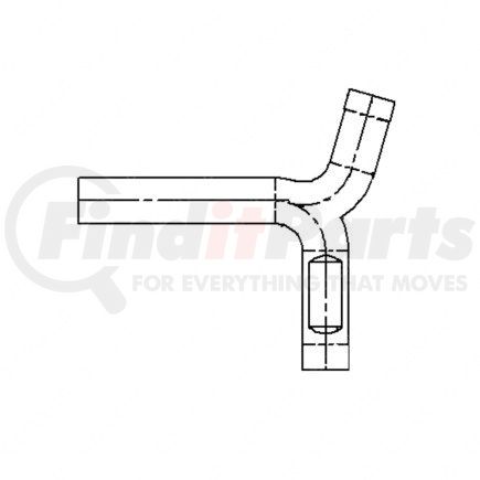04-16885-024 by FREIGHTLINER - Exhaust Pipe - 5 in., Tee, 24 in.