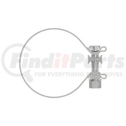 04-31661-000 by FREIGHTLINER - Exhaust Clamp - T-Bolt, Lock Nut, Stainless Steel, 3.76" I.D.