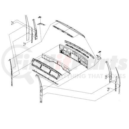 4C45 7000124 AD by FREIGHTLINER - FAB PANEL ASM BODY FRONT