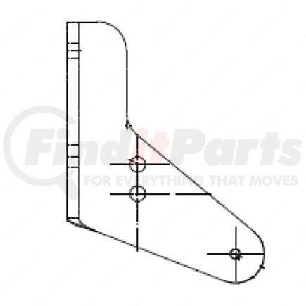 12-13340-000 by FREIGHTLINER - Air Brake Air Line Bracket - Brake Stop, Conventional