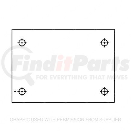 12-14810-000 by FREIGHTLINER - Air Brake Dryer Bracket - Aluminum, 7 in. x 6.75 in., 0.25 in. THK