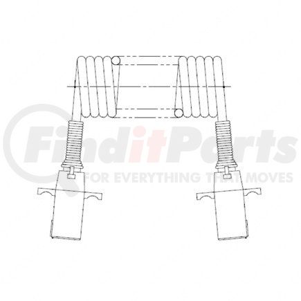 Freightliner 06-26245-006 Multi-Purpose Electrical Cable Cable Assembly - Trailer, Electrical, Coil