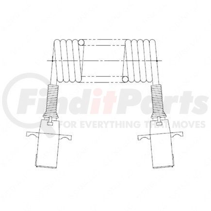 06-26245-008 by FREIGHTLINER - Cable Assembly - Trailer, Electrical, Coil, 18 Foot