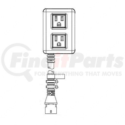 06-71658-001 by FREIGHTLINER - Wall Box - Shore Power