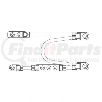 06-90627-000 by FREIGHTLINER - Battery Jumper Cable - In Rail, 4 Battery, Positive, Thread