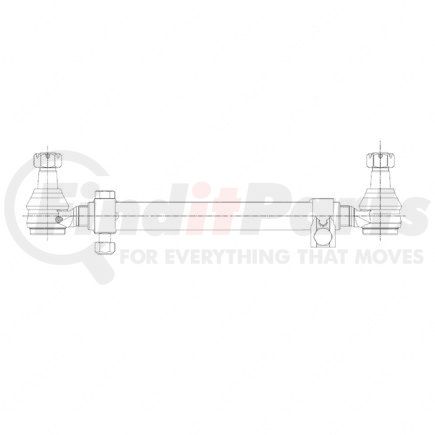 14-14365-000 by FREIGHTLINER - Steering Drag Link - Forward, 18" C to C Length, 1 1/8-12" Thread End 1 and 2