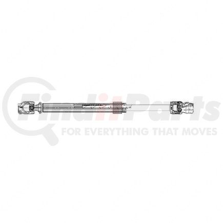 14-18370-007 by FREIGHTLINER - Steering Column Shaft - Zinc Nickel Plated