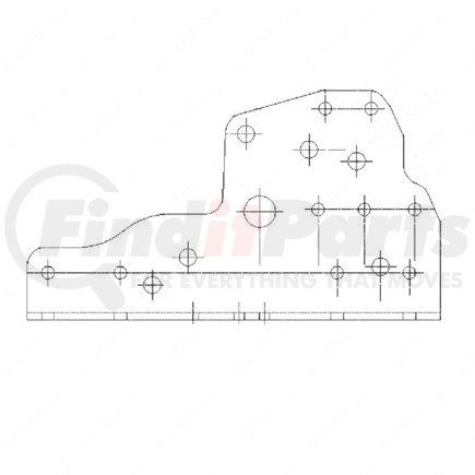 15-16418-004 by FREIGHTLINER - EXTN FRM FRONT LH RUBB