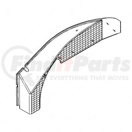 17-12587-000 by FREIGHTLINER - Fender Rail Reinforcement