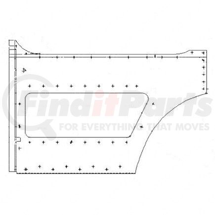 18-26582-000 by FREIGHTLINER - SKIRT DECK SBA LH 54F