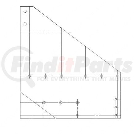 22-34482-001 by FREIGHTLINER - Roof Fairing Extender Trim Tab Bracket - Fairing, Rear Support, Right Hand