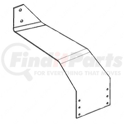 22-43640-001 by FREIGHTLINER - Roof Air Deflector Mounting Bracket - Fairing, Mid Roof, Rear, Right Hand