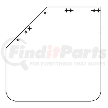 22-51904-006 by FREIGHTLINER - Mud Flap - Black, without Logo