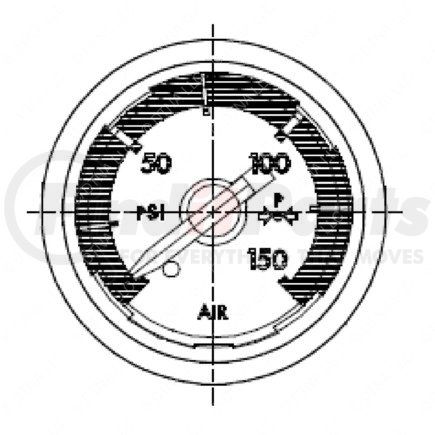 22-53810-000 by FREIGHTLINER - Air Pressure Gauge