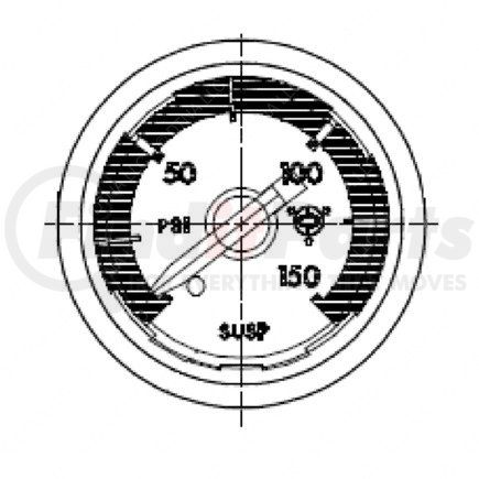 22-53812-100 by FREIGHTLINER - Brake Pressure Gauge - Air, Rear Suspension Air, Ps