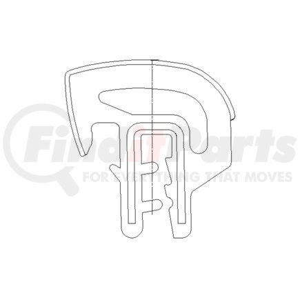 18-34387-000 by FREIGHTLINER - SEAL - DOOR MOLDING