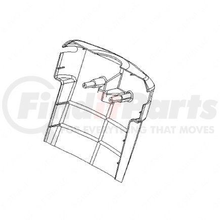 18-48300-000 by FREIGHTLINER - Steering Column Cover - Polycarbonate/ABS, Shadow Gray, 3.5 mm THK - Lower