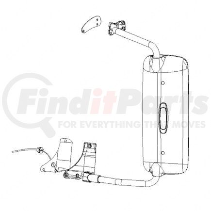 18-58384-010 by FREIGHTLINER - Mirror Tube - Cab Mounted, Left Hand