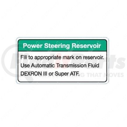 24-00666-003 by FREIGHTLINER - Miscellaneous Label - Attention, Dexiii, Power Steering, Engine