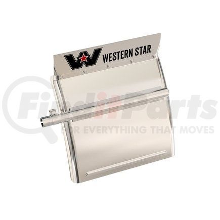 22-74107-001 by FREIGHTLINER - Truck Quarter Fender - 304 Stainless Steel, Standard Mount, Monogram