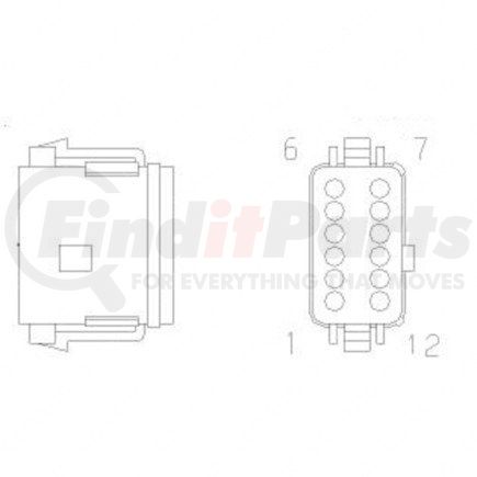 23-13148-047 by FREIGHTLINER - PLUG 12CAV DT DUF GY A KEY SL