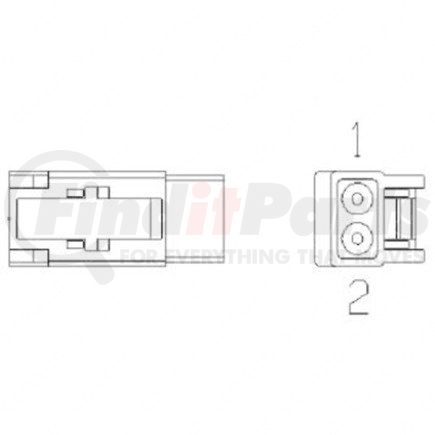 23-13148-204 by FREIGHTLINER - Plug - 2 Cavity, Dtm, Dufdtm06-2S-E004